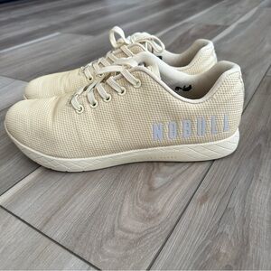NOBULL SuperFabric Trainer Vanilla / Yellow Cross Training Shoes Mens 11 Outwork